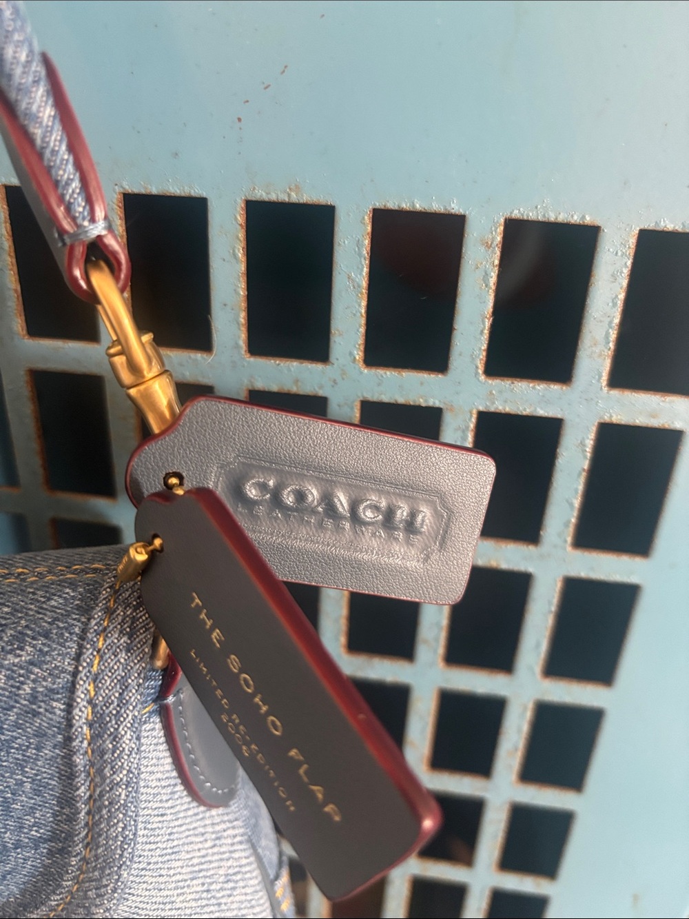 COACH RE-EDITION DENIM SOHO FLAP BAG CR737 - Picture 2 of 4